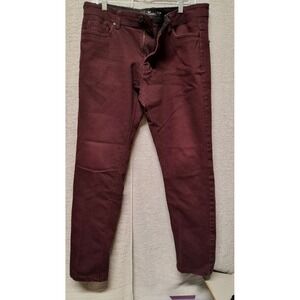 Nick DangerMensSlim StraightBurgundy Maroon ChinoPants36x32.5-Pocket Trousers(b7